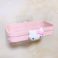 KT韩国创意双层沥水肥皂盒 卡通香皂盒浴室可爱香皂架 贴墙KT单层