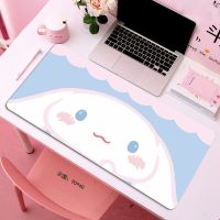 大耳玉桂狗鼠标垫可爱卡通桌垫女学生键盘垫子ins风超大电脑桌垫 GAT-483[粉蓝玉桂狗] 37厘米*25厘米 3mm