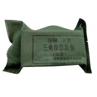 部队应急救援培训包扎82型压缩灭菌三角巾急救包三角巾纱布绷带 三角巾(军绿色)