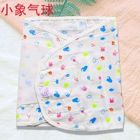 纱布透气宝宝 惊跳反射减缓睡袋 新生儿睡觉安稳安抚包被睡袋薄款 小象气球 S