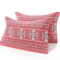 [枕巾]高品质加厚棉纱布枕巾成人加大北欧一对单条都有枕头巾 可可西里豆沙紅 高品質枕巾一条装