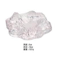 北欧创意冰山烟灰缸个性潮流大号雪山火烟缸高档水晶玻璃摆件家用 透明冰山烟灰缸