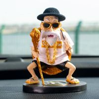 汽车龟仙人公仔个性车内装饰品创意潮摆件恶霸犬车载男士高档大气 白龟仙人