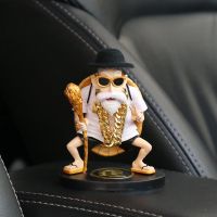 车载摆件男士车内高档大气创意龟仙人汽车摆件个性潮中控台装饰品 白色龟仙人