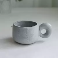 陶瓷杯马克杯大容量水杯北欧风咖啡杯ins茶杯创意水杯个性咖啡杯 咖啡杯灰