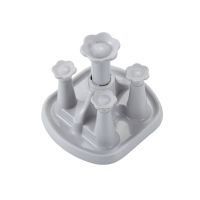 杯架水杯挂架创意杯子置物架玻璃杯家用带托盘沥水架茶杯收纳架子 灰色 四柱(小号)