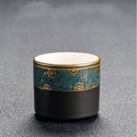 新中式茶具套装家用整套陶瓷功夫懒人石磨自动神器泡茶壶茶杯茶盘 古韵单茶杯:高杯