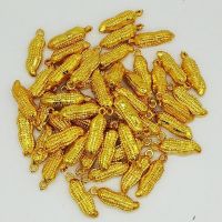 结婚庆用彩色花生压床摆件子孙桶装饰早生贵子镀金色迷你花生乔迁 金色树脂花生 10粒