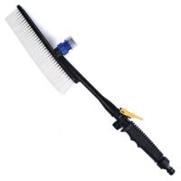 洗车通水刷汽擦车喷水喷泡沫软毛长杆刷子漆面清洁用品洗车器刷子 白色喷水刷