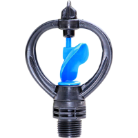 园林洒水摇臂喷头园艺草坪灌溉360度自动旋转绿化农用降温4分喷嘴 4分外丝叶轮旋转喷头 10个