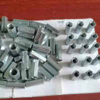 镀锌加长螺母接头丝杆连接外六角圆型螺帽对接加厚M8 M10螺纹可见 M8(6角27mm)20个