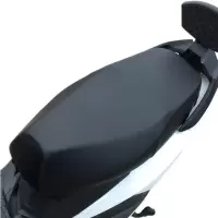 反光万能电动摩托车坐垫套踏板车防水防晒皮革座套通用电瓶车坐垫 XL 普通银色款