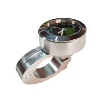 [送电池]适合雅迪小牛电动车头表哈雷本田摩托车通用改装时钟表 带扣表电镀