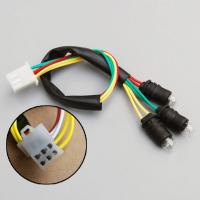 电动三轮车后尾灯总成插泡通用转向灯刹车灯12v48v60v行车灯配件 6线3泡12V灯线一根