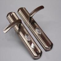 防盗门拉手锁具标准孔距黑金门锁铝合金大门锁锁老款入户门锁 双活(内外下压开门不带钥匙 5cm门厚