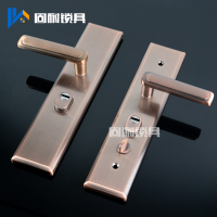 通用型防盗门把手防撬防盗面板加钢板加厚机械门拉手大门锁具 1516红古铜多功能