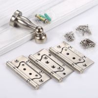 黑色门锁黑色锁卧室内门锁静音门锁厂家直销美式锁 不锈钢合页+门吸注意不带锁 一套锁