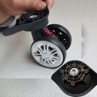 拉杆箱减震轮子行李箱配件万向轮旅行箱减震轮静音滚轮轱辘箱配件 黑色减震轮 一个