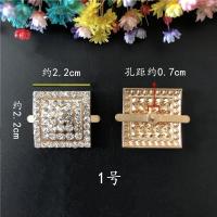 新品女鞋鞋花装饰金属水钻鞋扣鞋子搭扣冒顶扣鞋饰品扣鞋子配件 1号款(2只价格)