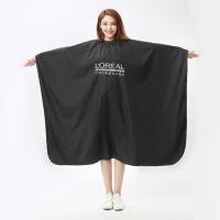 理发围布剪发成人家用美发围布兜不沾发防水防静电披肩剪头发围裙 黑色[送梳子海绵] 小号:140CM*120CM