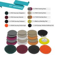 3英寸75mm 21件套汽车大灯修复工具套车灯翻新打磨抛光 3寸21件套大灯修复 不含电钻