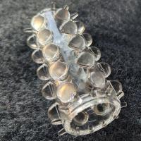 男用带刺大颗粒水晶套延时持久锁精环不脱落露头龟头套情趣羊眼圈 大号-颗粒套[单只装]