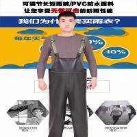 雨衣套装雨裤男女套装分体成人防水加厚摩托车户外反光 加厚背带裤 大码150-200斤