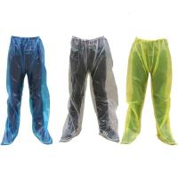 便捷式一次性雨衣鞋套漂流连体游乐园雨裤连脚套装水上乐园带雨鞋 包脚雨裤透明色 一件装(共1件)