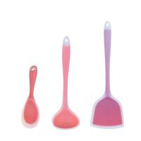 欧标出囗产品 硅胶锅铲不粘锅锅铲炒菜铲子硅胶汤勺稀饭勺盛饭勺 诱惑透红色 硅胶大饭勺