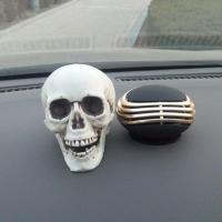 骷颅头模型摆件拍摄道具骷髅头cos装扮仿真头骨塑料密室逃脱鬼屋 10*9*8cm拳头大小头