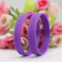 不抱怨的世界硅胶紫色手环中英文男女励志手圈带卡抑郁症饰品腕带 [女款]180*12*2MM带包装