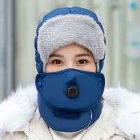 2021新款冬季百搭防寒雷锋帽防风可爱女棉帽冬天加厚护耳保暖帽子 男女通用423-蓝色 成人均码