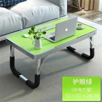 木头桌子写字中小学生办公电脑组合实书习迷你家用台式折叠床儿童 稳固款双方管加粗[61*41护眼绿]