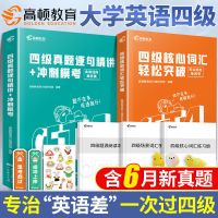 正版四级英语真题2021年12月真题逐句精讲四级词汇乱序版备考资料 四级躺赢包(真题+词汇)