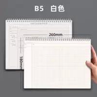A4思维导图笔记本子康奈尔活页本软皮大学生记事手绘绘画网格本 pp线圈B5/1本装