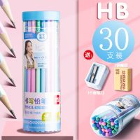 得力铅笔2b小学生铅笔50支儿童六角杆hb铅笔学生用品学习用品 30支/筒 4色装 HB 58166