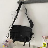 日系原宿潮搭男女中性黑暗黑机能包韩国ins复古大容量工装斜挎包 暗黑机能风斜跨包(无挂件) 收藏店铺 送礼物 优先发货