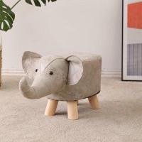 大象凳子儿童动物凳子家用大象矮凳实木创意坐凳卡通可爱小凳子客 小象凳子随机发