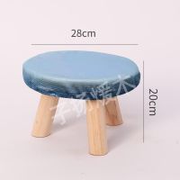 小凳子家用实木矮凳卡通创意小板凳可爱儿童沙发凳椅子时尚圆凳 三腿随机款+新风格+承重60+静音垫 一只装