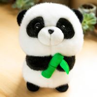 熊猫公仔玩偶毛绒玩具可爱超萌仿真大熊猫小号仓鼠猫咪布娃娃女孩 贪吃熊猫 18厘米(原装正版 品质保证)