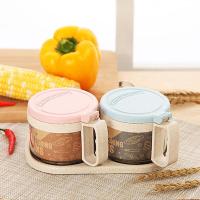 玻璃调料盒盐罐调味罐厨房用品味精佐料瓶收纳盒油壶调味瓶罐套装 两个装圆形[颜色随机]