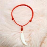 真黑狗牙脚链狼牙吊坠男女项链手链宝宝婴儿儿童辟邪压惊 狗牙(儿童款)手链