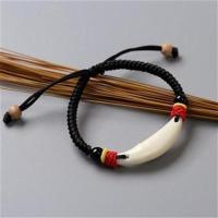 真黑狗牙婴儿成人辟邪手链儿童压惊脚链男女本命年情侣狼牙齿饰品 黑绳11-12cm婴儿款