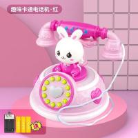 儿童趣味卡通电话机 益智早教智能音乐故事机 玩具仿真电话机玩具 趣味卡通电话机[红] 电池版[普通款较少人选择]