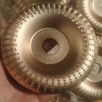 根雕茶盘打磨轮角磨机木锉轮打磨整型塑型角磨机刺轮木锉磨轮 直径100金色弧形