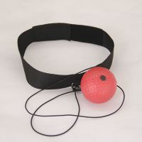 头戴式拳击速度球魔力球反应球搏击格斗散打家用训练器材发泄减压 布头戴PU红球20G