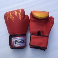 拳击手套成人儿童散打拳套男女训练泰拳半指格斗搏击沙袋拳套 成人火焰红色