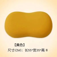 科莎猫肚皮枕头记忆棉枕芯慢回弹枕助眠侧睡学生抱枕单人枕含枕套 柠檬黄一只装 55*35(枕芯+枕套)