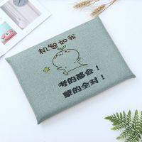 坐垫学生软屁股垫记忆棉教室椅子方凳工厂宿舍凳子座垫长方形[11月5日发完] 机智如我 35*24*4cm海绵(双搭扣)