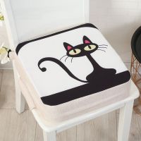 儿童卡通餐椅增高垫宝宝座椅加高坐垫小学生椅子凳子透气坐垫加厚[12月1日发完] 黑猫 39X39[5厘米厚]